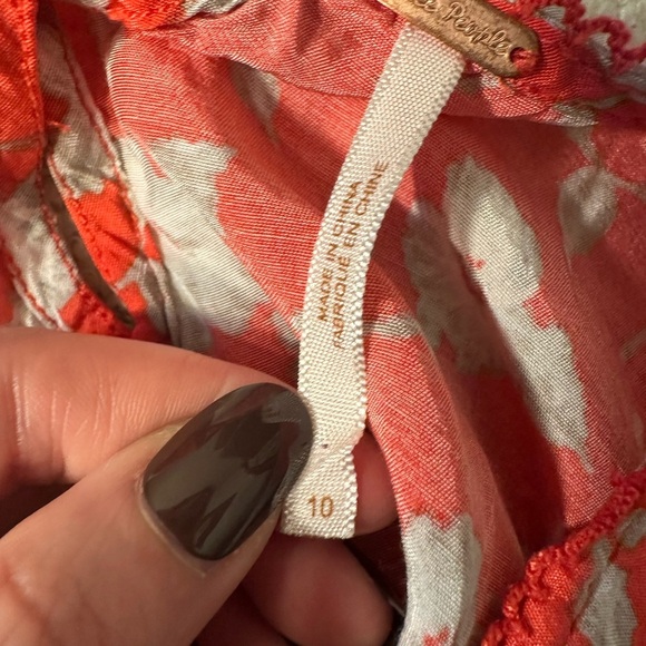 Free People Floral Red Dress - Picture 3 of 5